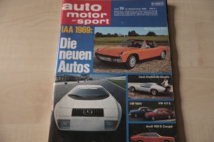Deckblatt Auto Motor und Sport (19/1969)